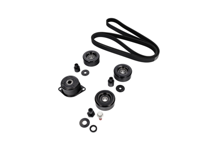 Full Pulley & Belt Kit - Tensioner, Idlers & Drive Belt - for Porsche 987-1 Boxster & Cayman (Tiptronic) 2005-2008 - 99710226000, 99610236550, 99907204109, 99907205901, 99610211757, 99610211856, 99610212553, 99610211958, 99610212754, 99610215166, 99610215168