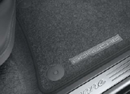 Floor mats with Nubuck edging. Porsche 958 Cayenne MKIII LHD - Left hand dive - 95804480061, 7P5863011D