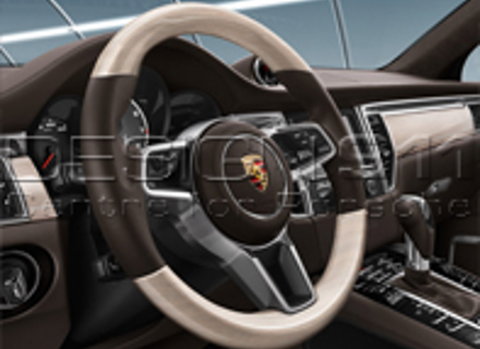 Volante sportivo multifunzione in rovere sbiancato. PorscheMacan - 95B04440000, 95B04440000A34, 95B04440000OE5, 95B04440000OK6, 95B044400006H6, 95B044400009J9