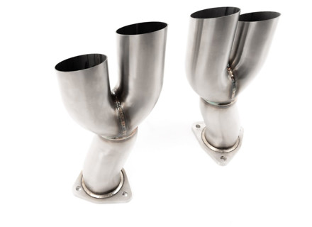 后排气中心和侧消声器删除管道。保时捷 991.1 - 99111132103, 99111132203, 99111133107