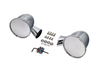 Set di specchietti proiettile in alluminio, cromati. Porsche 911 1965-1973 - 91173102010, 91173111600, 90173111101 - BulletDriveSilver_1973early, BulletPairSilver_1973early