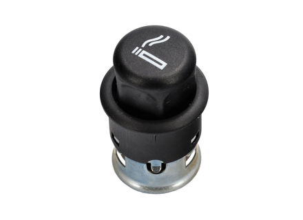 Sigarettenaansteker, satijnzwart. Porsche 92A / 9PA / 9PA1 Cayenne / 95B Macan - 95565220100, 9556522010001C