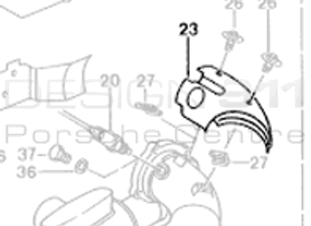 Exhaust Cat Heat shield Right. Porsche 993 Turbo