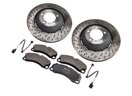 Front Brake Disc and Pad Package. Porsche 718 Boxster Spyder / 718 Cayman GT4 - 98135140581, 98135140681