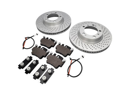 VOOR Remblokken en remschijfpakket voor Porsche 996 1997-04 - 99635140501, 99635140601, 99635294903