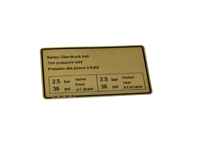 Sticker Tyre Pressure. Porsche 928 1978-79 - 92800650500