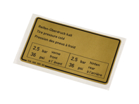 Sticker Tyre Pressure. Porsche 928 1978-79 - 92800650500 - PAKRO