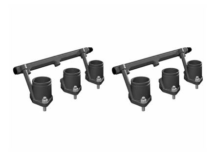 Intake Manifold Adapter Kit with Fuel Rails for Upgrade to 964/993 Manifolds. Porsche 911 1974–89 - AMS9050074 + AMS9050033, AMS9050075 + AMS9050033, AMS9050076  + AMS9050033, AMS9050077 + AMS9050033, AMS9050078 + AMS9050033