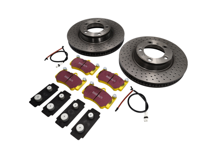 Brake Disc Package with EBC Sport Brake Pads Porsche 996 Turbo - DP41515R, 99661236501, 99635108901, 9963514XX04BRE, 99735194902, 99735194903, 99635194911, 99635194912, 99635194913, 99635194910, 99661236500, 99635140904, 99635140903, 99635141004, 99635141003, 09C87711, 9P1615301A, 9P1615302A