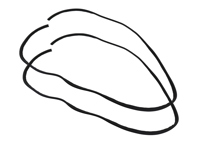 Guarnizione porta, tipo a ribalta, SET DI 2. Porsche 911 1965-73 144" Coupé - 91153109501, 91153109502 - 9372E, 1685700400