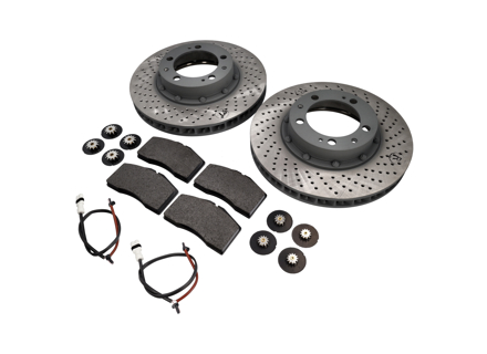 FRONT Brake Pads And Brake Disc Package. Porsche 993 Turbo - 99335104510, 99335104610, 99361236801, 99335194904