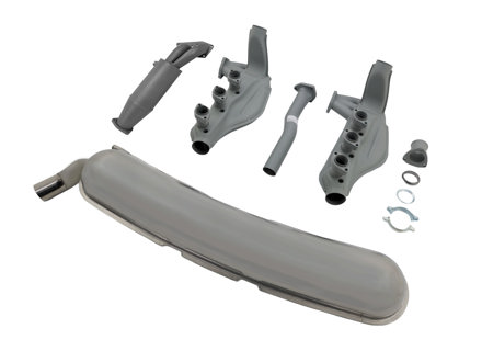 Auspuff & Wärmetauscher Paket für Porsche 911 3.2L 1984-89 - 91122092201, 91133091104, 93011115701, 93011116302, 91111118700, 91111118802, 91111118903, 91122092100