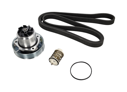 Waterpomp-, riem- en thermostaatset voor Porsche 958 Cayenne 3.6ltr - 95810603304, 95810612602, 95810612601, 95810612600, WHT000863, 94610225230, 95810603303, 95810603302, 95810603301, 95810603300, 95510293300