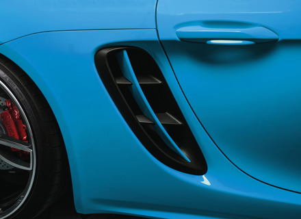 TechArt side air vent trim. Porsche 718 Boxster and Cayman - 082.100.480.009, 982853189OK1, 982853190OK1, 982853189DOK1, 982853190DOK1, 982853189COZ1, 982853190COZ1