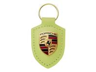 Porsche embleem sleutelhanger, Cartagena Geel Metallic. - WAP0503570SWSA