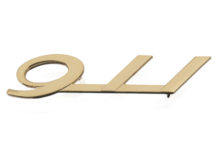 '911' logo badge, Gold. Porsche 91 65-66 - 90155930521 '911' logo badge, Gold. Porsche 91 65-66 - 90155930521