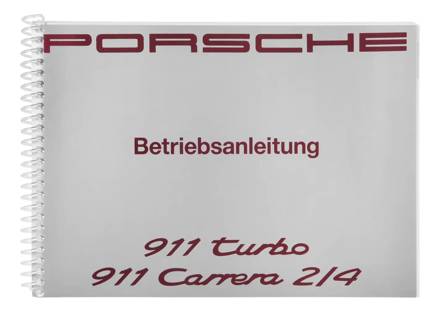 Driver’s manual for Porsche 911 (964) Carrera 2 / 4 / turbo MY 1992, in German - WKD96401092