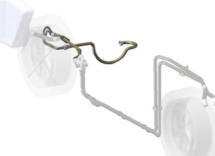 Oil pipes for SSI exhaust conversion for 3.2L 911 - 91110772910, 91110773910