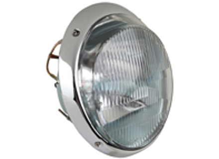 Headlamp 'Bosch Style' with clear glass, chrome rim. Porsche 911/912 65-73 LHD Cars - 90163110100, 91163110100, 91163111300 - 1695100800
