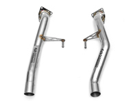 Exhaust Catalytic Converter Bypass Pipes. Porsche 957 Cayenne Turbo - 95511302350, 955113023FX, 95511302450, 955113024EX