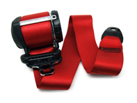 Seat belt Front Cabrio in RED. Porsche Boxster 986 02>> - 98680398201N13, 98680398201, 98780303406N13, 98780303406
