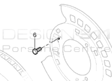 Brake disc cover plate Bolt. Porsche Cayenne MKI / MKII