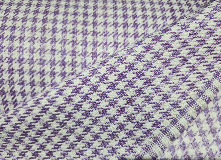 Pepita Porsche Houndstooth classic fabric, Lilac / White
