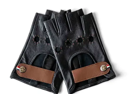 Classic fingerless leather driving gloves black. Short Shifters - 6013930681601, 6013929867818, 6013929814812