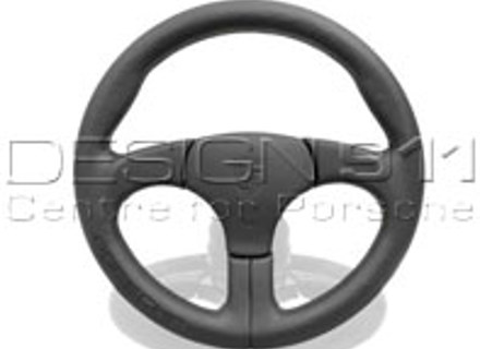 Sports steering wheel without airbag Black with Black Stitching. Porsche 928 - 000043163108YR