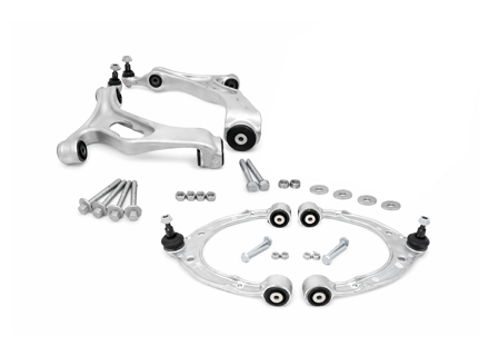 Voorwielophangingsarmenset. Porsche 958 Cayenne / Cayenne S / Cayenne GTS / Turbo 2015-17 - N10290206, PAF102902, N10286110, PAF102861, WHT005819, PAF005633, PAF103353, PAF105326, PAF001833, WHT001796A, 95834105100, WHT001938