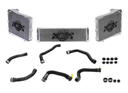 Radiateur en aluminium pour liquide de refroidissement et durites, lot de 3. Porsche 991.2 - 9P1121251, 9P1121252, 9P1121253, 99110613702 - 7086, 7087, 7060