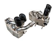 Sports Exhaust Rear Silencers with Valves Stainless Steel. Porsche 997.1 C2 / C2S / C4 / C4S - 99711121102, 99711121103, 99711123102, 99711123103, 99711121202, 99711121203, 99711123202, 99711123203, 99711141103, 99711141104, 99711143103, 99711143104, 99711141203, 99711141204, 99711143203, 99711143204 - 9M99711161100