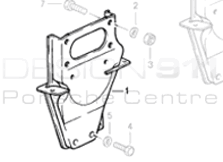Engine mount console. Porsche 911 1984-89 - 93011501709 - 93011501709