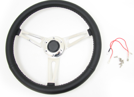 Steering wheel Classic 3 spoke, Chrome - 91134700C00, 121175-C00