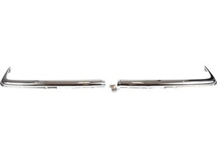 Front bumper cover trim set chrome. Mercedes SL R107 / SLC C107 *Dansk - 1078850601, 1078850602 - A1078850601, A1078850602