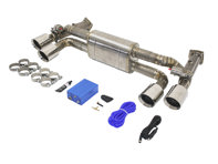 Silenziatore di scarico / sistema di scarico sportivo commutabile Race in titanio DesignTek. Porsche 991.2