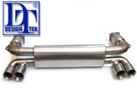 Exhaust Muffler / Silencer Titanium DesignTek for Porsche 996 Turbo - 99611102775, 99611102776