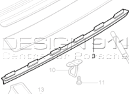 Rear lid gasket. Porsche 997.2 C4/C4S - 99751261102
