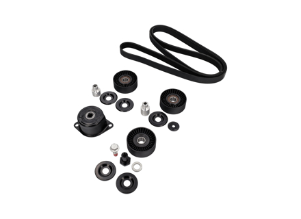 Full Pulley & Belt Kit - Tensioner, Idlers & Drive Belt - for Porsche 987-1 Boxster & Cayman (Manual) 2005-2008 - 99710226000, 99710211700, 99610236550, 99907204109, 99907205901, 99710211800, 99710211900, 99610212754, 99610215166, 99610215168