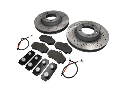 FRONT Brake Pads and Brake Disc Package 'Original Porsche' for Porsche 996C4S / 996 Turbo - 99635140904, 99635141004, 99635194913, 99635108901, 99661236501