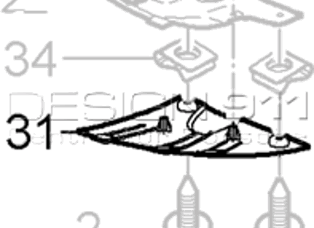 Eckabdeckung für hintere Stoßstange. Porsche 958 Cayenne - 95550508500, 95550508600