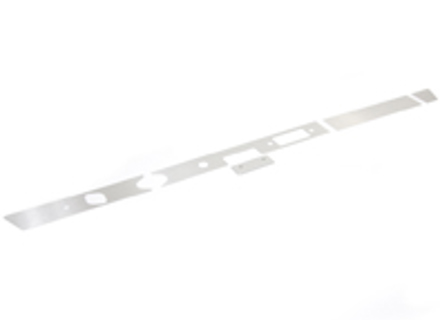 Dashboard cover set aluminium. Porsche 911 1966-68 LHD Cars - 90255204125, 90255204122, 90255204124, 90255204121, 90255204123