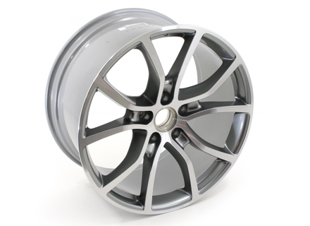 Front 21-inch Exclusive Design Alloy Wheel in Platinum Silver. Porsche 9YA Cayenne - 9Y0601025BHOU7, 9Y0601025BH, 9Y0601025POU7, 9Y0601025P