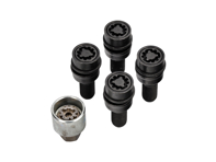 Locking Wheel Bolt Kit BLACK STD - Original Porsche - WHT010065A