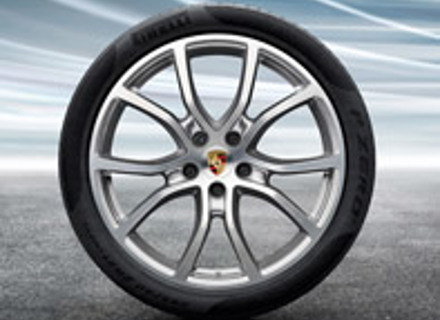 21' Cayenne Exclusive Design PLATINUM SILVER Alloy Wheels & Summer Tyres Original Porsche - 9Y0044660J, 9Y0044661J