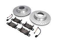 REAR Brake Pads and Brake Disc Package Porsche 991 S 3.8L - 99135294904, 99635240502, 99635240602