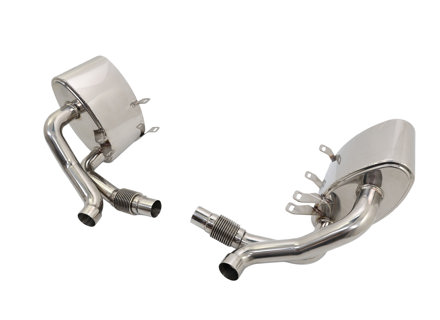 Exhaust Muffler / Silencer Sports System DesignTek for Porsche 997.1 - 3606009702, 99711197901S, 99711121102, 99711121103, 99711123102, 99711123103, 99711121202, 99711121203, 99711123202, 99711123203, 99711141103, 99711141104, 99711143103, 99711143104, 99711141203, 99711141204, 99711143203, 99711143204