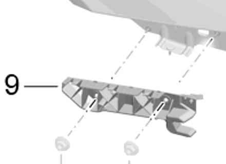 Bande de maintien supérieure du pare-chocs arrière. Porsche 991.2 Turbo - 99150563501, 99150563601