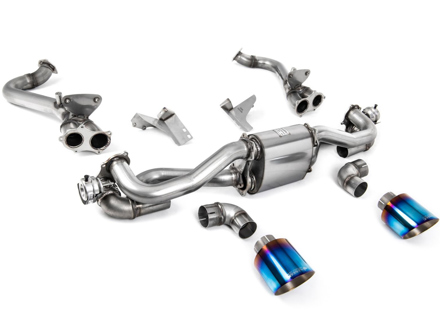 Milltek GPF Bypass Sportuitlaat met GT-115-afwerking van gebrand titanium. Porsche 718 Cayman GT4 / Boxster GTS 4.0L - 982251053E, 982251053K, 982251053F, 982251053H, 982251053D, 982251053G, 982254351B, 982254351L, 982254351AA, 982254351P, 982254351R, 982254350B, 982254350L, 982254350AA, 982254350P, 982254350R - SSXPO165