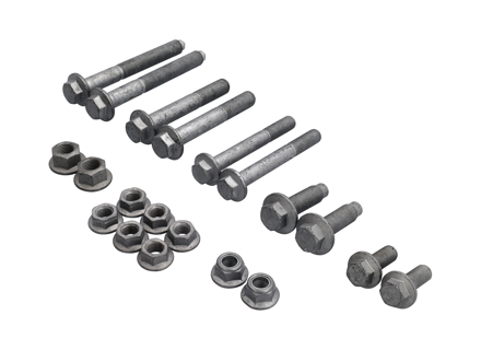 Nuts & bolts for control arm 'Coffin Arm' & wishbones FRONT Porsche 997 - 90037816501, 99908444501, 90037832901, 90037814509, 90037813501, 90038001201, 90037821109